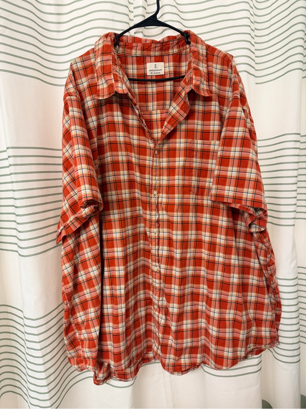 Men’s Mutual Weave Button Down Shirt 6xl